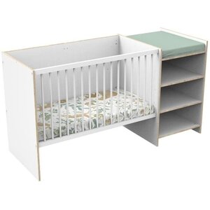 Lit bébé combiné - 120 x 60 cm - Evolutif en 90 x 190 cm