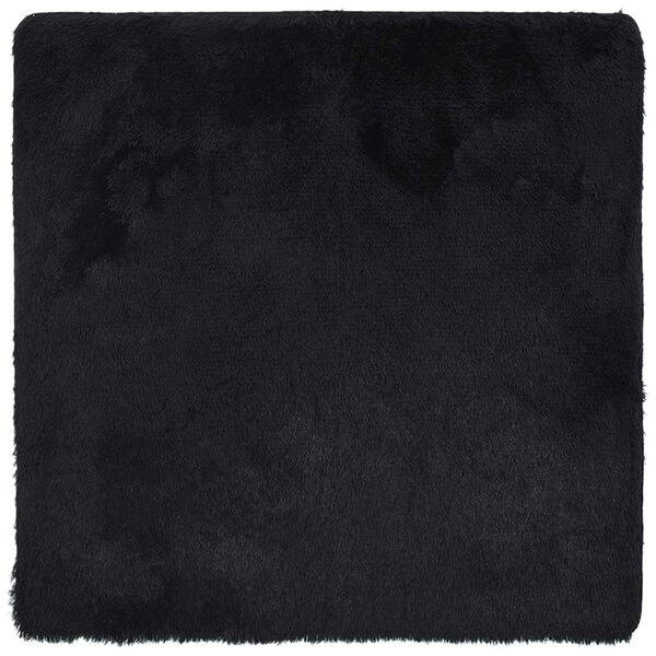 vidaXL Tapis shaggy à poils longs NAVARRA noir 120x120 cm polyester
