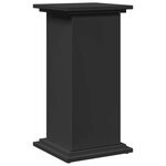 vidaXL Piédestal avec rangement noir 31x30x60 cm bois d'ingénierie