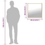 vidaXL Miroir Doré 60x60 cm