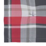 vidaXL Chaises de jardin 6 Pièces et coussins carreaux rouge Bois de teck