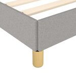 vidaXL Cadre de lit avec tête de lit Gris clair 200x200 cm Tissu