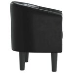 vidaXL Chaise cabriolet noir similicuir