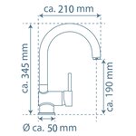EISL Mitigeur d'évier FUTURA noir-chrome