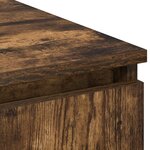 vidaXL Meuble TV avec LED chêne fumé 180x38x49 cm bois d'ingénierie