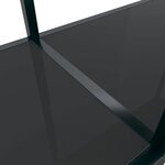 vidaXL Table console Noir 140x35x75 5 cm Verre trempé