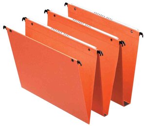 Lot de 25 dossiers suspendus en kraft Orange pour tiroirs Dual fond V ESSELTE