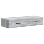 vidaXL Table d'appoint murale Sonoma gris 87 5 x 34 5 x 17 cm