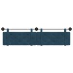 vidaXL Tête de lit suspendue Bleu Velours