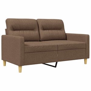 vidaXL Canapé à 2 places Marron 120 cm Tissu