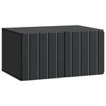 vidaXL Meuble TV mural 59 5 x 41 x 30 cm Noir Bois d'ingénierie