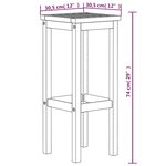 vidaXL Tabourets de bar lot de 4 bois massif d'acacia