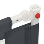 vidaXL Barrière de sécurité de lit d'enfant Gris foncé 90x25 cm Tissu