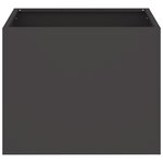vidaXL Cache-pot de jardin Noir 50 x 32 x 40 cm Acier laminé à froid