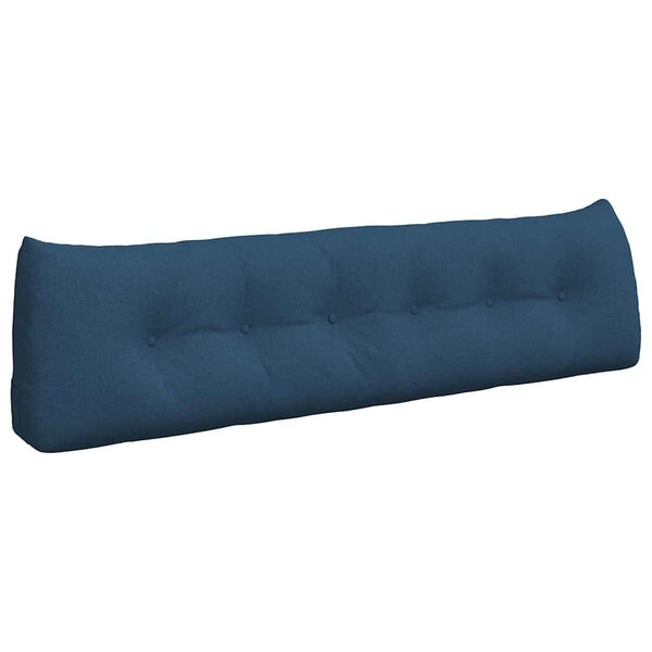 vidaXL Coussin de Dos Bleu 180 x 24 x 50 cm tissu