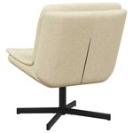 vidaXL Chaise pivotante Crème 63 x 75 x 76 cm tissu