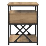 vidaXL Cabinet de chevet avec tiroir chêne artisanal 40 x 42 x 55 cm