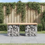 vidaXL Banc de jardin design de gabion 103x44x42 cm bois massif de pin