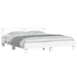 vidaXL Cadre de lit avec LED sans matelas blanc 200x200 cm