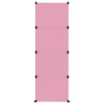 vidaXL Armoire de rangement pour enfants avec 12 cubes Rose PP