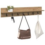 vidaXL Porte-manteau mural chêne artisanal 100 x 10.5 x 18 cm