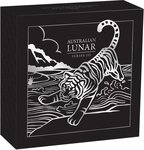 Pièce de monnaie en Argent 1 Dollar g 62.2 (2 oz) Millésime 2022 Lunar Series III TIGER