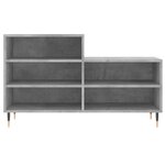 vidaXL Armoire à chaussures Gris béton 102x36x60 cm Bois d'ingénierie