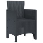 vidaXL Chaise de jardin 2 Pièces Anthracite 53 x 49 x 85 cm PP
