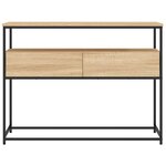 vidaXL Table console chêne sonoma 100x40x75 cm bois d'ingénierie