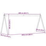 vidaXL Toit de lit pour enfants 209x95 5x88 cm bois de pin massif