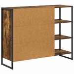 vidaXL Meuble d'appoint Chêne Fumé 96 5 x 30 x 75 cm Bois d'ingénierie