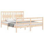 vidaXL Cadre de lit sans matelas bois massif