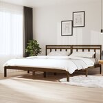 vidaXL Cadre de lit Marron miel Bois de pin massif 200x200 cm