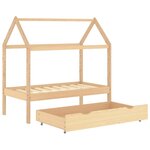 vidaXL Cadre de lit d'enfant avec tiroir Bois de pin massif 70x140 cm