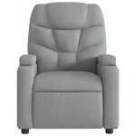 vidaXL Fauteuil inclinable en tissu gris clair