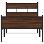 vidaXL Cadre de lit sans matelas chêne marron 100x200 cm