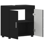 vidaXL Armoire de lavabo de salle de bain TULUM Noir 60 x 34 x 63 cm