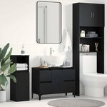 vidaXL Armoire d'évier Chêne noir 80 x 33 x 60 cm Bois d'ingénierie