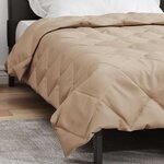 vidaXL Duvet complet toute l'année Taupe 220 x 155 cm Microfibre