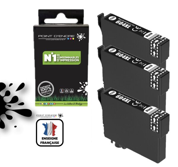 604XL - Ananas - 3 X NOIR - Grande capacité