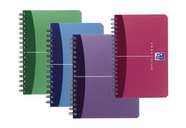 Office carnet reliure intégrrale  format A6  quadrillé  polypro  90F OXFORD