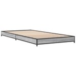 vidaXL Cadre de lit sonoma gris 90x190 cm bois d'ingénierie et métal