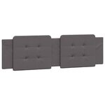 vidaXL Lit avec matelas gris 180x200 cm similicuir