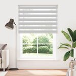 vidaXL Store zèbre gris clair largeur du tissu 130 9 cm polyester
