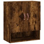 vidaXL Armoire murale chêne fumé 60x31x70 cm bois d'ingénierie