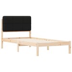 vidaXL Cadre de lit avec tête de lit rembourrée Noir 90 x 190 cm