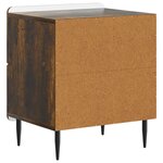 vidaXL Cabinet de chevet avec tiroir Chêne fumé 43 x 34 5 x 49 5 cm