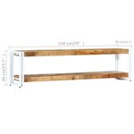 vidaXL Meuble TV 150x30x40 cm Bois massif de manguier