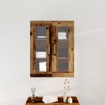 Armoire murale vidaXL avec portes en verre Bois ancien 69 5x34x90 cm
