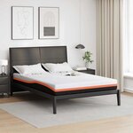 vidaXL Matelas Blanc et Gris 160 x 200 cm Mousse